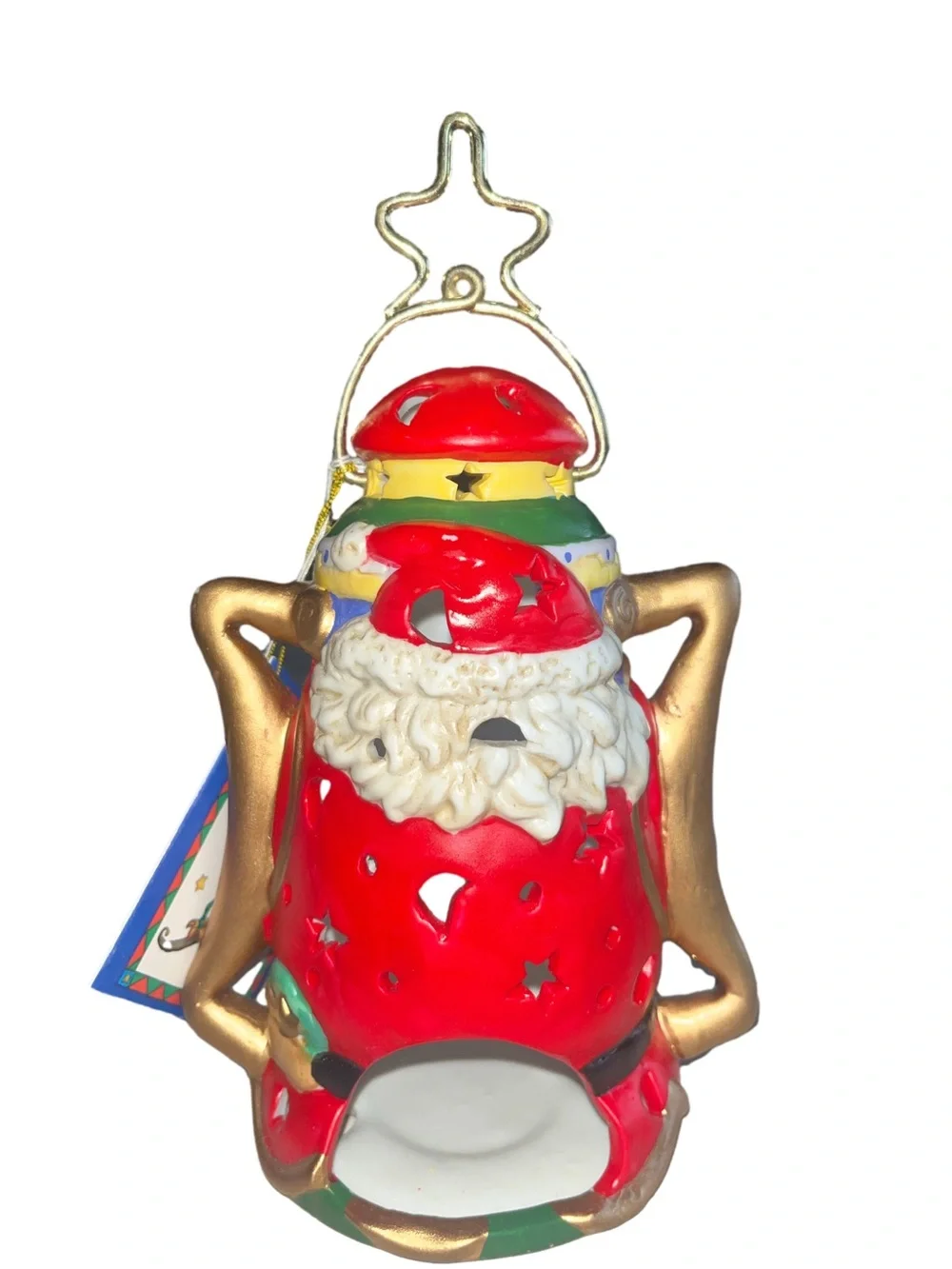 Vintage Silvestri Santa Claus Van Winkle Tea Light Latern